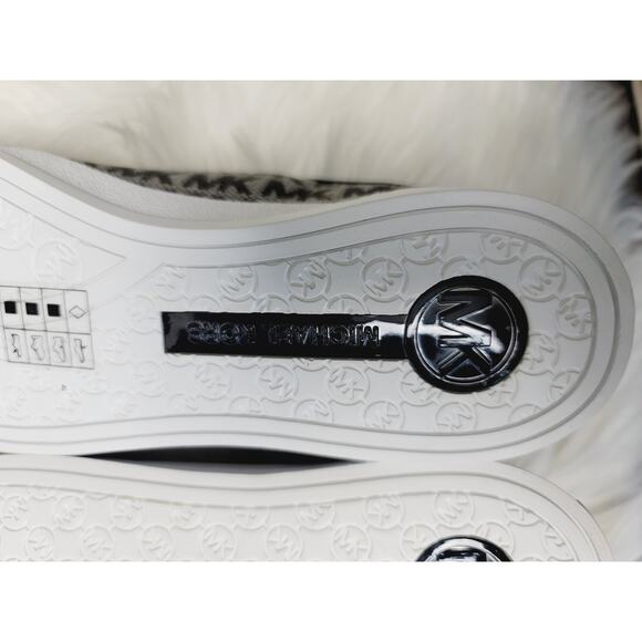 NWT Michael Kors Monogram Graphite Black Sneakers - Size 7 - Picture 5 of 13